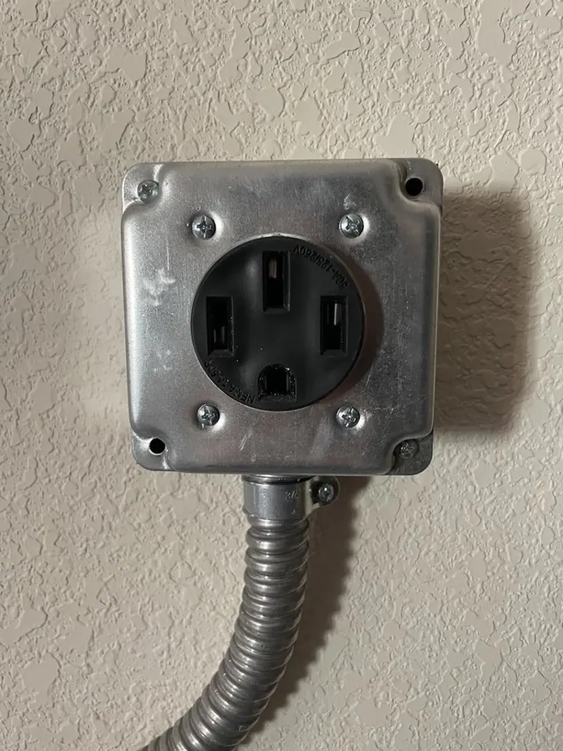 NEMA 14-50 outlet installed for Electrical Panel Upgrade in Commercial